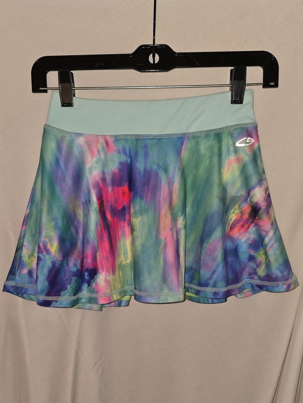 Champion Tie-Dye Circle Skirt in Aqua, Blue & Purple